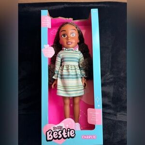 Charlie 18" Doll - Be My Bestie Jakks Pacific - Brunette Striped Dress - NIB